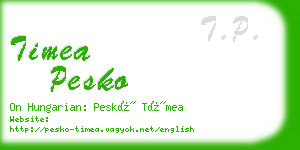 timea pesko business card